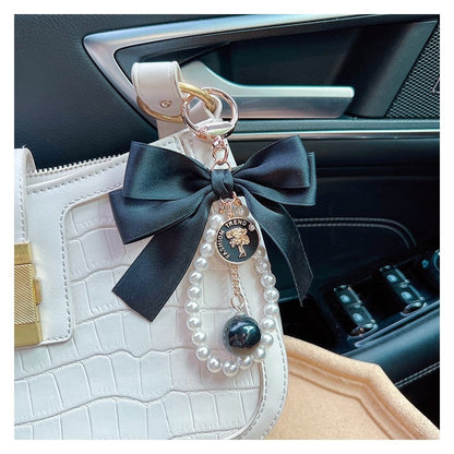 Fashion Bow Pearl Keychain Pendant
