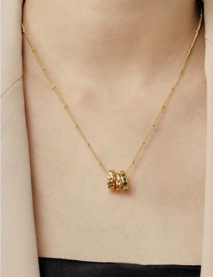 Vintage Emerald Zircon Choker Necklace