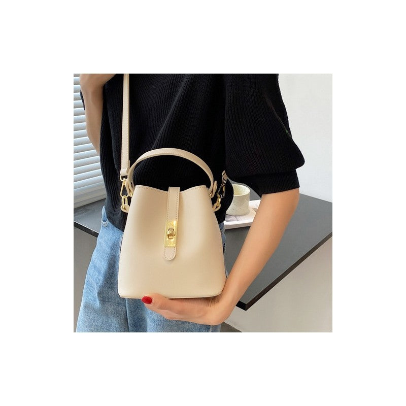 PU Leather Crossbody Bucket Bag