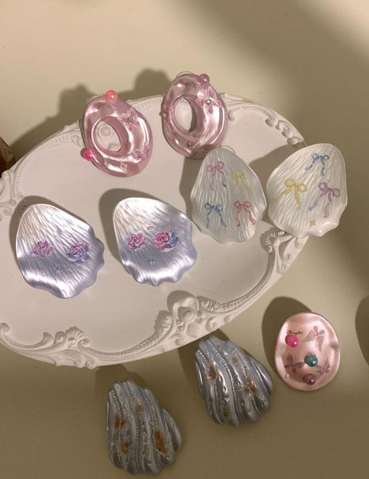 Cute Flower Irregular Shape Stud Earring