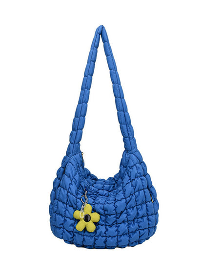 Solid Color Cloud Bag Puffer Shoulder Tote Bag