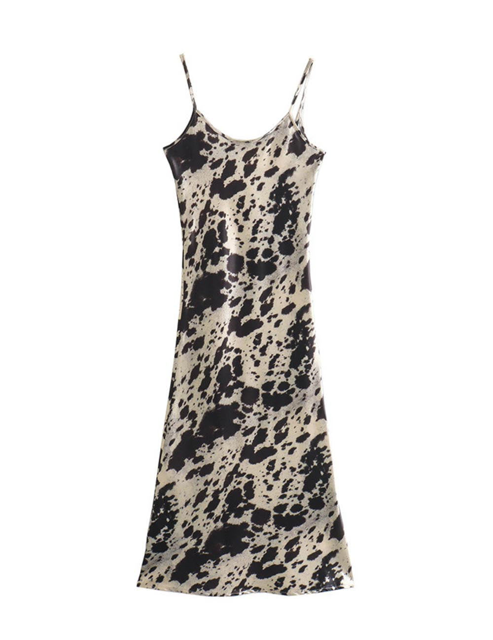 Trendy Animal Print Spaghetti Strap Dress