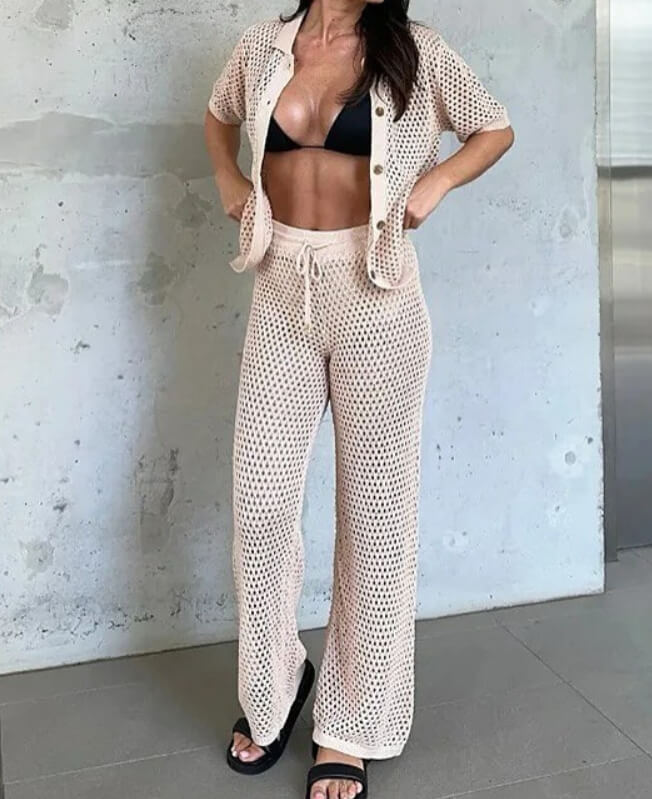 Sexy Knit Cover Up Beach Cover Up Set