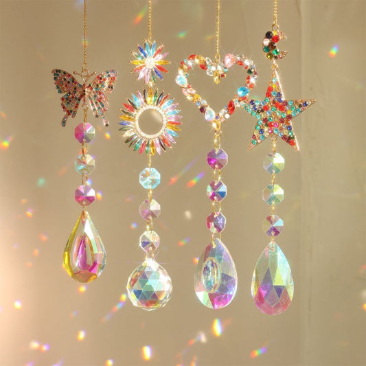 3+ Colorful Crystal Suncatcher Hanging