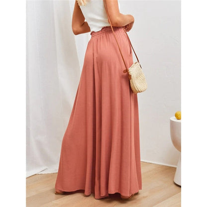 Baggy Elastic Waist Wide Leg Pants