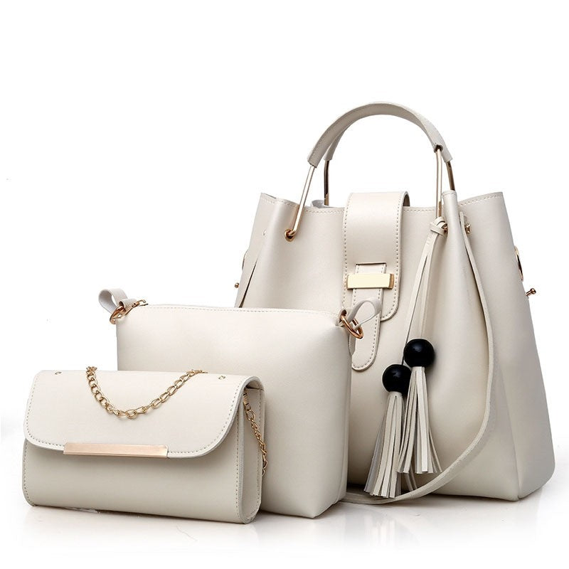 Tassel Shoulder Bag Handbag 3-Piece Sets