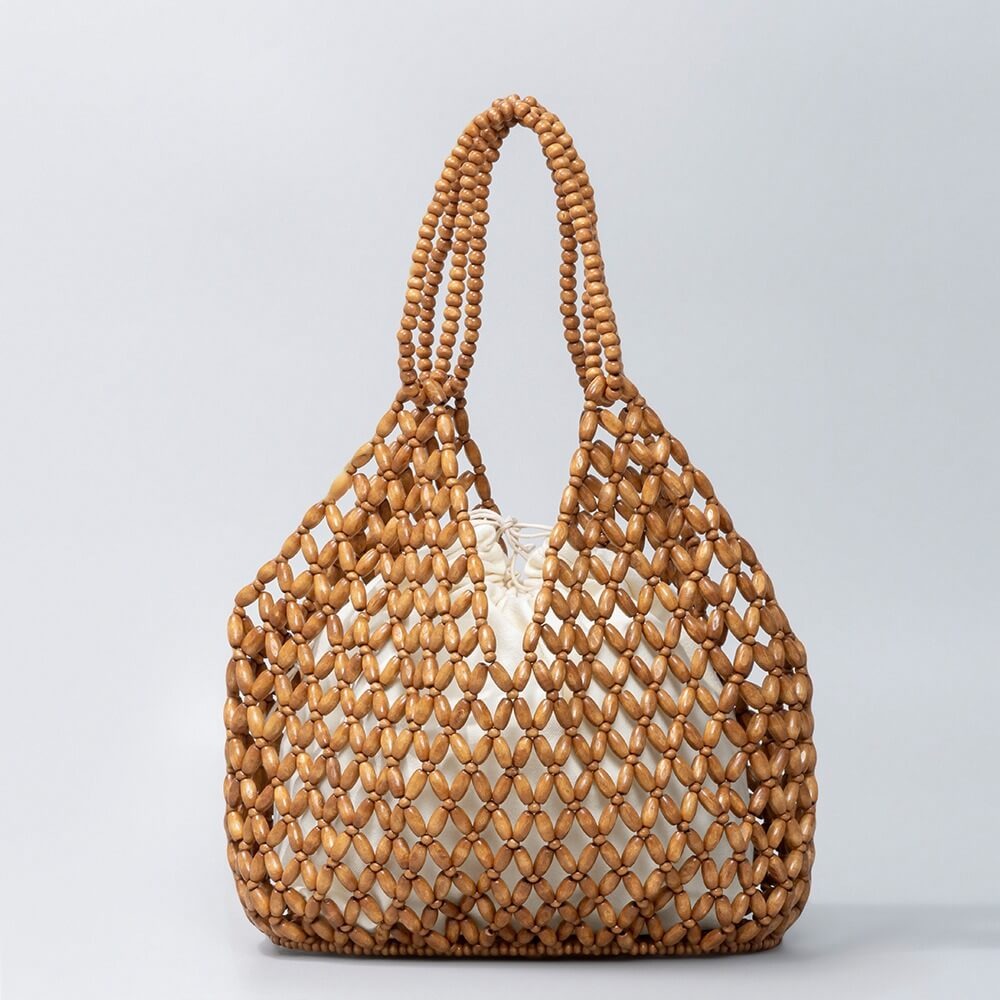 Handmade Wooden Beads Commuter Bag