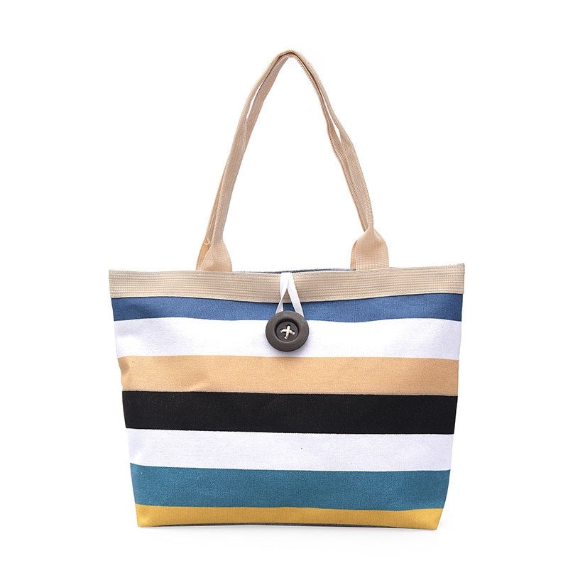 Rainbow Color Front Button Shoulder Bag