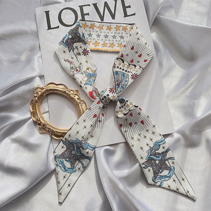 Tarot Pattern Slim Long Hair Scarf
