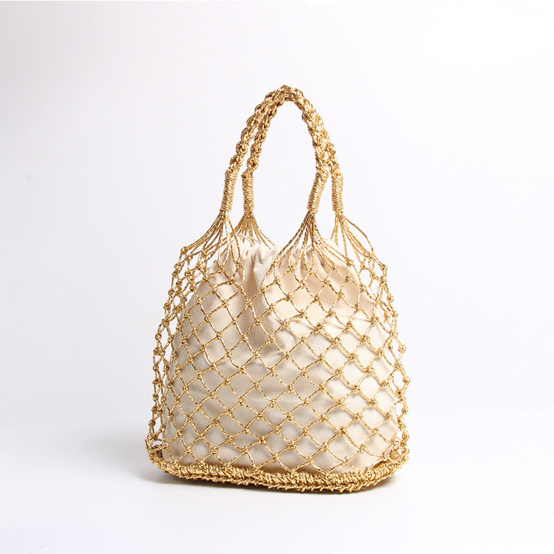 Hollow Out Braided Beach Handbags