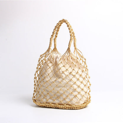 Hollow Out Braided Beach Handbags