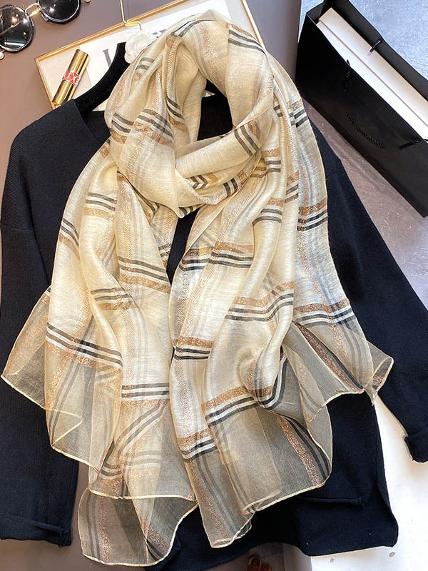 Personality Warm Striped Plaid Scarf