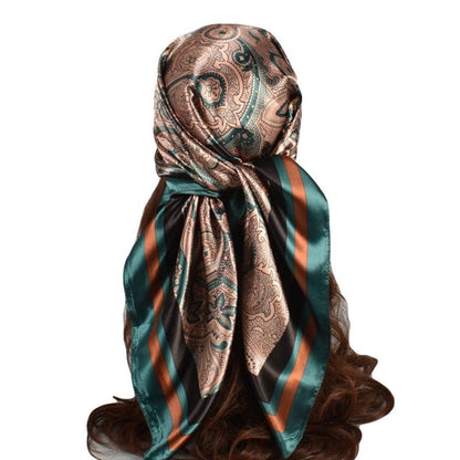 Retro Fashion Geometric Pattern Square Scarf