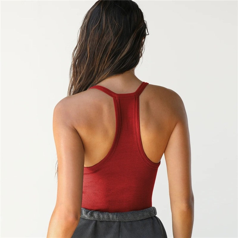Solid Color Slim-Fit Tank Top