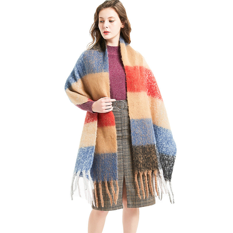 Stripe Tassel Soft Scarves