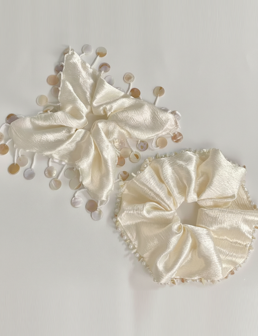 Pearl Shell Pendants Handmade Hair Tie