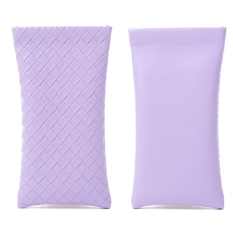 Solid Color Squeeze Top Eyeglass Pouch