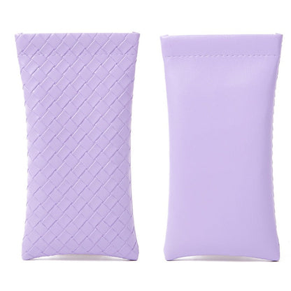 Solid Color Squeeze Top Eyeglass Pouch