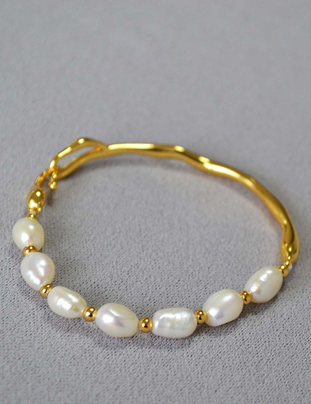 Baroque Pearl Gold Plated Irregular Bracelet
