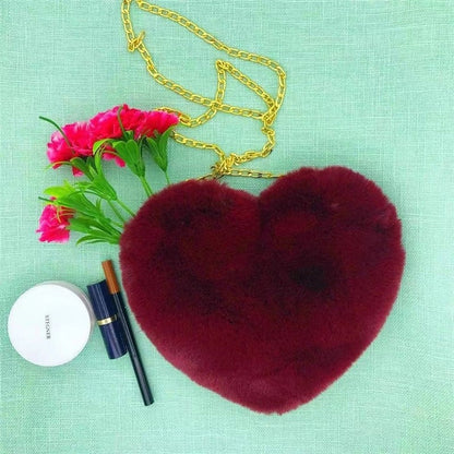 Plush Love One-Shoulder Diagonal Chain Bag