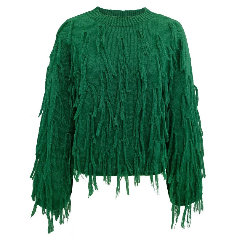 Fashionable Casual Loose Fringe Sweater