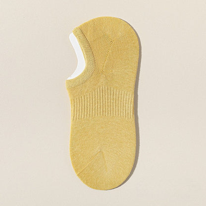 Solid Color Ribbed Low Ankle Socks