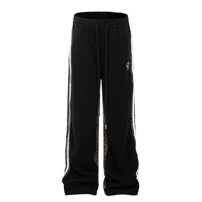 Leopard Print Patchwork Heavyweight Sweatpants