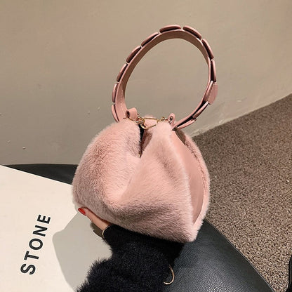Fashion All-Match Design Plush Handbag