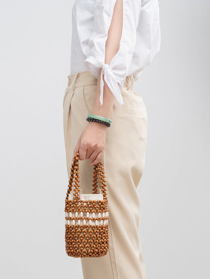 Retro Bead Bucket Handmade Bags