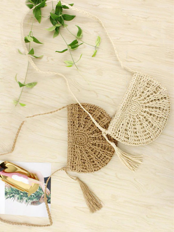 Small Semicircle Knitting Beach Bag