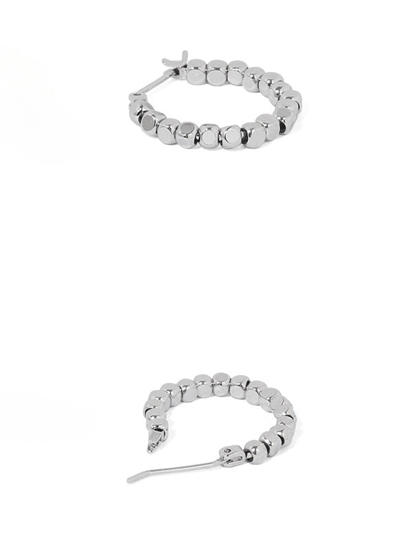 Irregular Square Bead Earrings