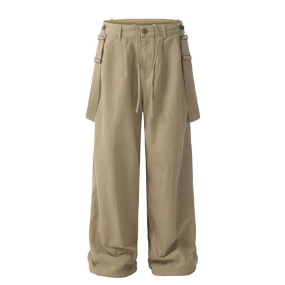 Detachable Strap Lantern Cargo Pants