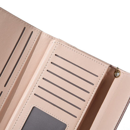Solid Color Simple Foldable Wallet Clutch Bag