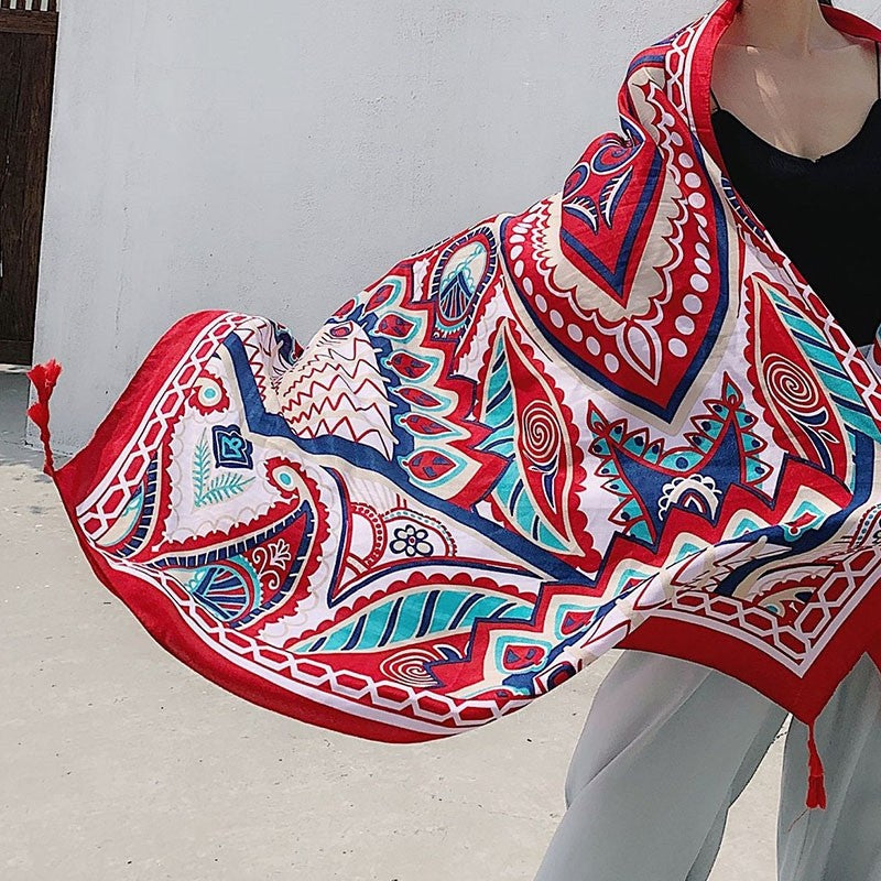 Ethnic Style Scarf Sun Protection Shawl