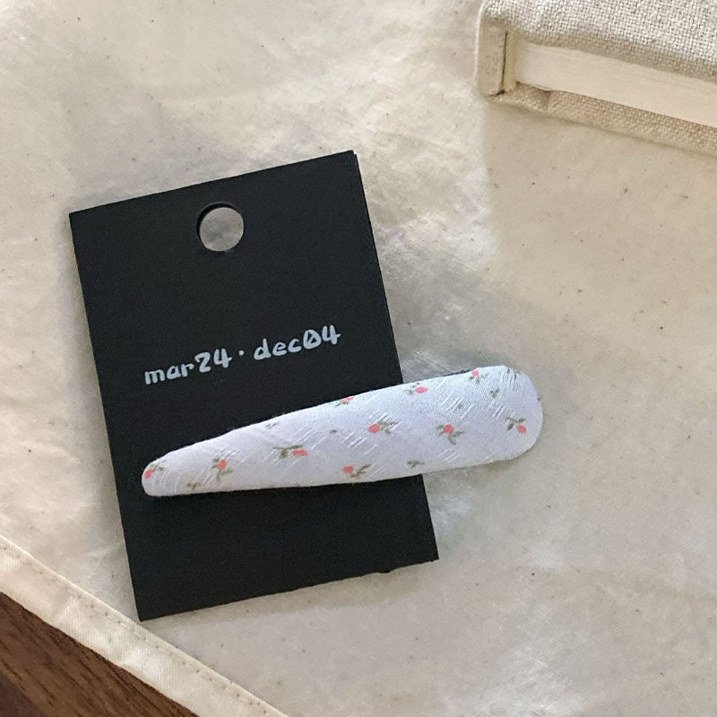 Cute Floral Print Geometric Hair Clips