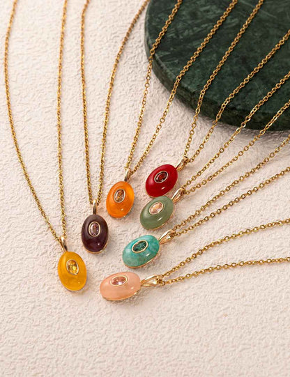 Trendy Rhinestone Waterdrop Pendant Chain Necklace