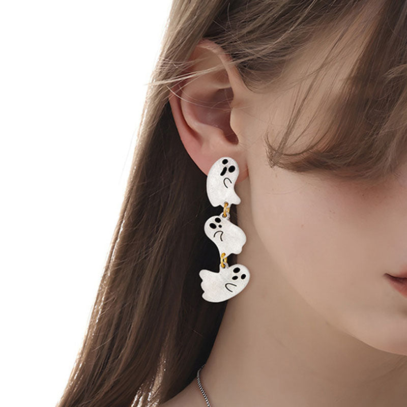 Halloween Acrylic Ghost Drop Dangle Earrings