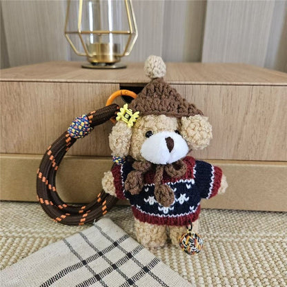 Handmade Cute Dog Keychain Rope Pendant