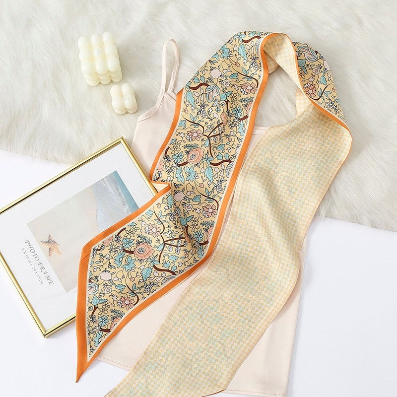Vintage Floral Long Hairband Scarf