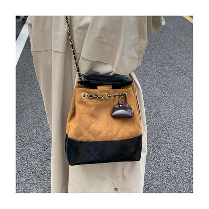 Vintage Crossbody Satchel With Charm