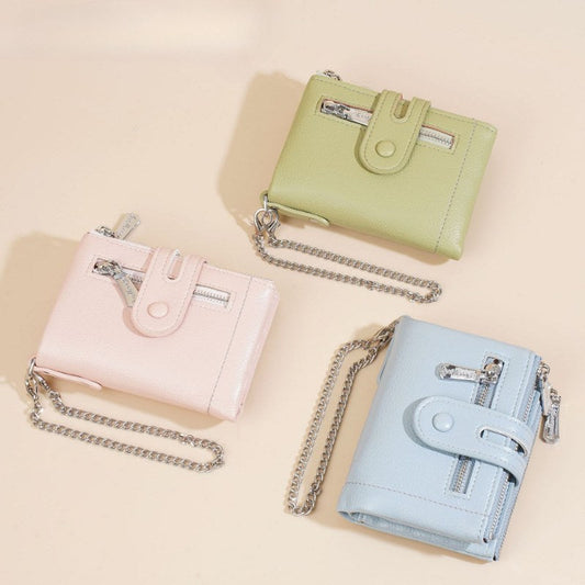 Solid Color Portable Card Cases Wallets