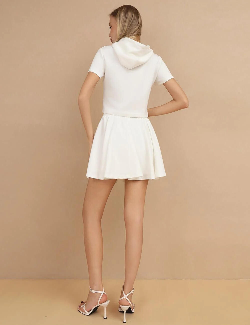 Hooded Short Tops and Skirts