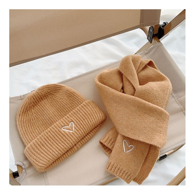 Kids Knit Hat Scarf Set