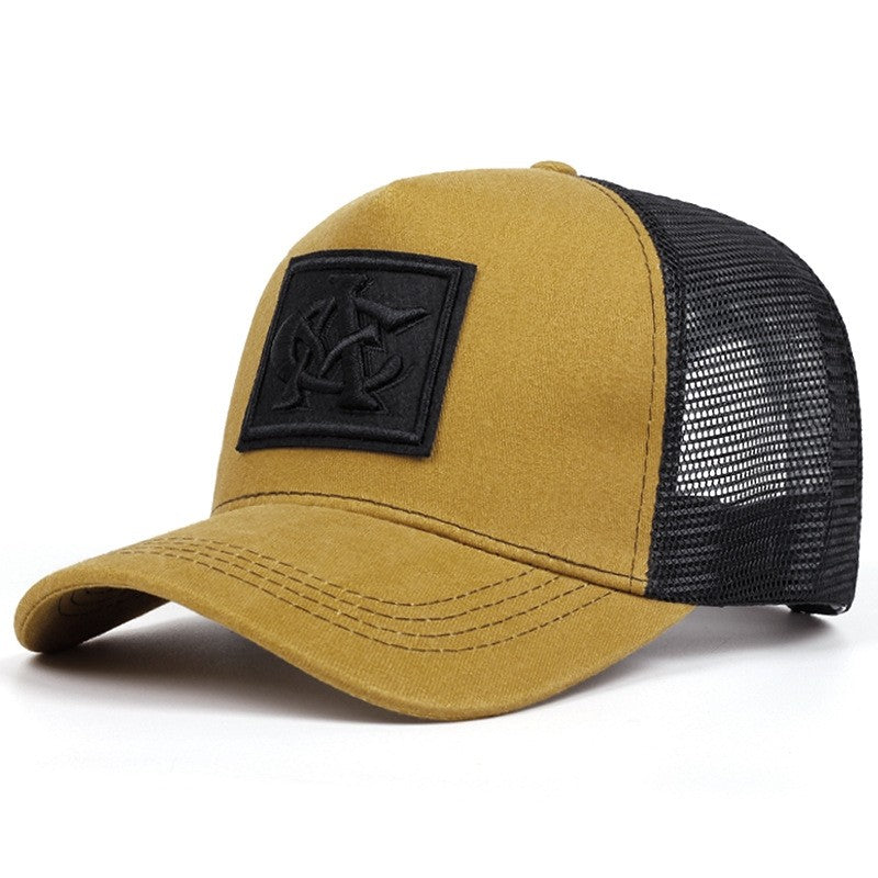 AC Letter Embroidered Flat Brim Baseball Cap Unisex Design