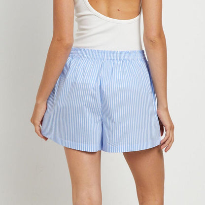 Striped Casual Simple Wide Leg Shorts