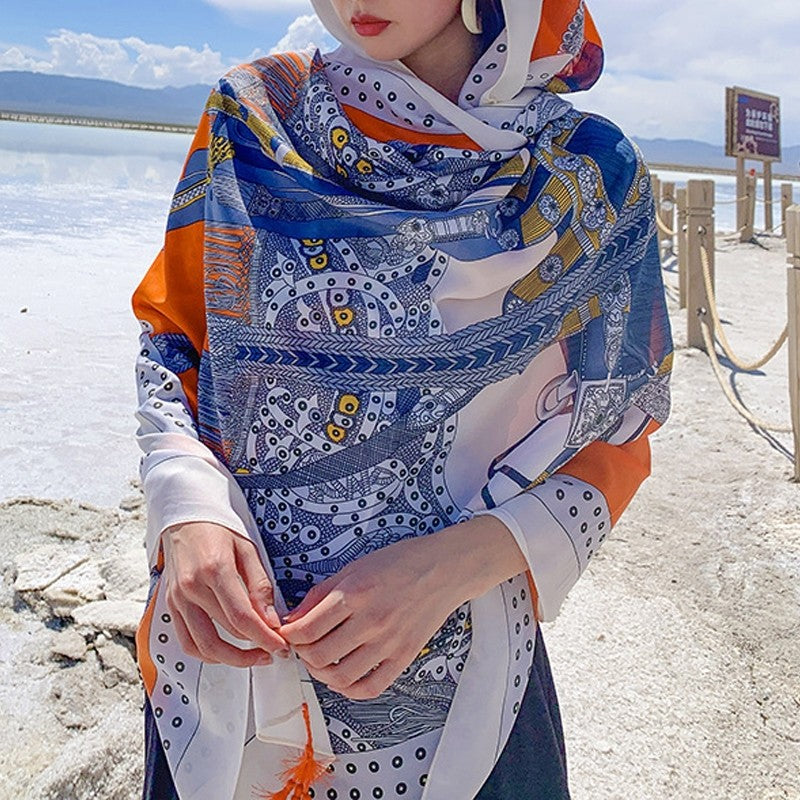 Ethnic Style Cotton And Linen Sun Protection Shawl Scarf