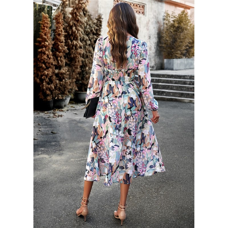 Bohemian Resort Casual Printed Long Skirt