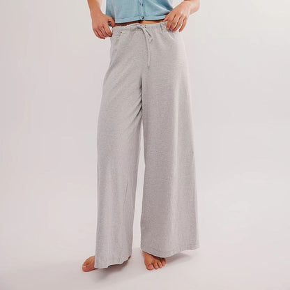 Loose Casual Drawstring Straight Pants
