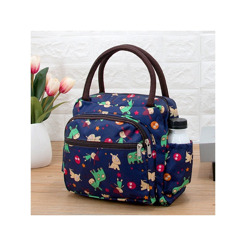 Polka Dot Sunflower Rose Bear Lunchbox Bag
