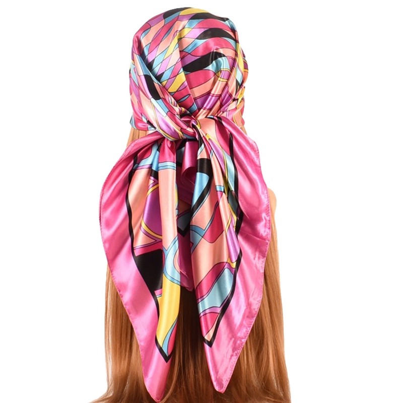 Satin Printed Square Head Scarf